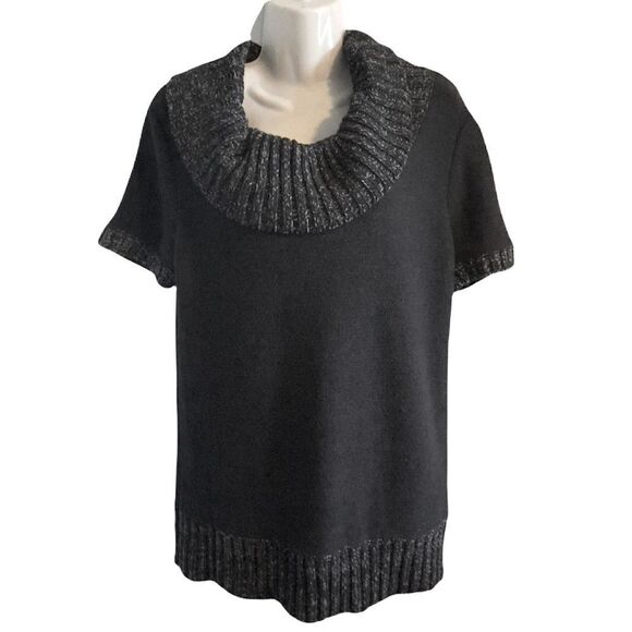AGB cowl neck short sleeve sweater size L - Picture 1 of 6